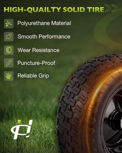 مجموعة إطارات وعجلات مسطحة مقاس 11x4.00-5 من HQPASFY، محمل 3/4 بوصة مع محامل إضافية 5/8 بوصة، محور مركزي 3 بوصة، يتضمن البطانات والفواصل، قطعتان in Kuwait