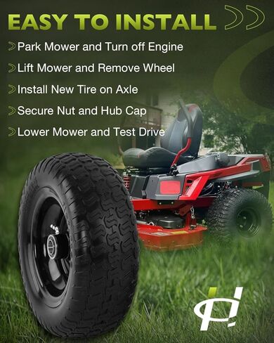 مجموعة إطارات وعجلات مسطحة مقاس 11x4.00-5 من HQPASFY، محمل 3/4 بوصة مع محامل إضافية 5/8 بوصة، محور مركزي 3 بوصة، يتضمن البطانات والفواصل، قطعتان in Kuwait