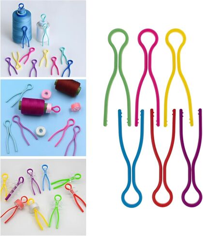 Gin Geomir 100PCS Bobbin Thread Holder Clips - Multi-Color Thread Buddies for Organizing Sewing Machine and Quilting Supplies in Saudi Arabia