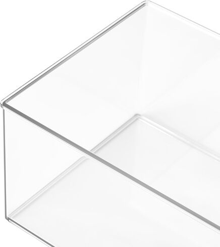 Simply Tidy Clear Stacking Storage Bins – 12" x 6" Slim Plastic Organizer Containers for Craft, Office & Home Use, Stackable Design, 12 Pack in Saudi Arabia