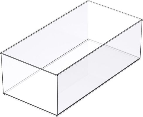 Simply Tidy Clear Stacking Storage Bins – 12" x 6" Slim Plastic Organizer Containers for Craft, Office & Home Use, Stackable Design, 12 Pack in Saudi Arabia