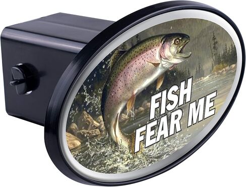 Fish Fear Me 3D Polyurethane Domed Plastic Trailer Hitch Cover Car-Truck-SUV 2" Receiver 3521 in Saudi Arabia