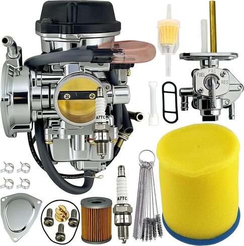 Carburetor with Fuel Valve Petcock & Air Filter Fit for Suzuki QuadSport Z400 LTZ400 LTZ 400 2x4 2003 2004 2005 2006 2007 ATV Carburetor Assembly in Saudi Arabia