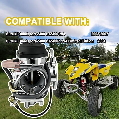 Carburetor with Fuel Valve Petcock & Air Filter Fit for Suzuki QuadSport Z400 LTZ400 LTZ 400 2x4 2003 2004 2005 2006 2007 ATV Carburetor Assembly in Saudi Arabia