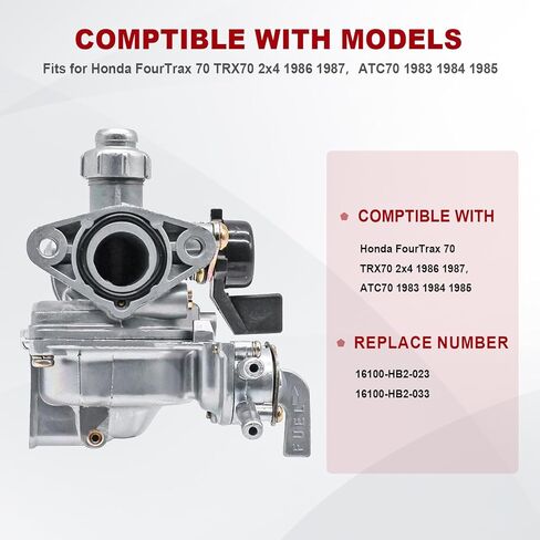 TRX70 المكربن ​​لهوندا TRX 70 TRX70 ATV 1986 1987,ATC 70 3 ويلر 1983 1984 1985 16100-HB2-033 16100-HB2-023 in Kuwait