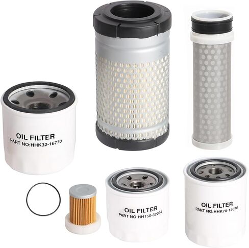 6Pcs Filter Kit 77700-05389 for Kubota RTV-X1140 X1100C X1120D Replaces OE# HH150-32094 6A320-59930 HHK70-14070 HHK32-16770 1G319-11210 with Inner Air Filter K7591-82360 in Saudi Arabia