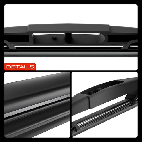 A-Premium 24"+21"+12" Windshield Wiper Blades Compatible with Mitsubishi Outlander 2007-2013 - Front Rear Wipers Blade Set for Hook/RL3 Arm Connector, with Wear Indicator & Towel (Pack of 3) in Kuwait