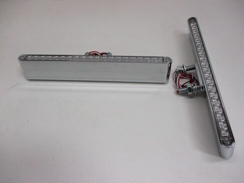 United Pacific 12" L Clear Lens Amber LED Double Face Semi Truck and Trailer Light Bars, 3 Wire, 2 Pack in Kuwait