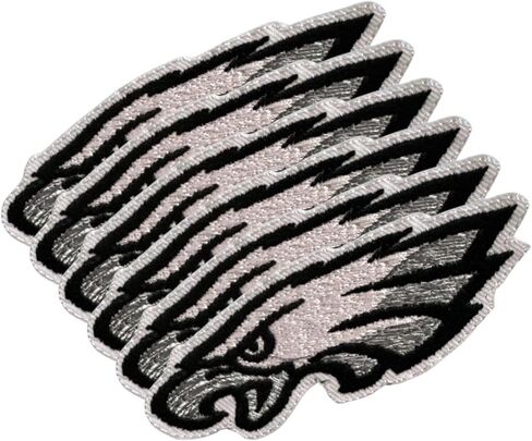6Pcs Rugby Team Logo Iron On Sew On Eagle Patch Applique for Clothes, Dress, Hat, Jeans, DIY Accessories 88807 in Saudi Arabia
