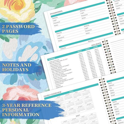 2024-2025 Monthly Planner - JUL. 2024 - DEC. 2025, Monthly Calendar/Planner 2024-2025, 9'' x 11'', Large 18 Monthly Planner with Twin-wire Binding, Note Pages, Monthly Tabs, Premium Paper in Saudi Arabia