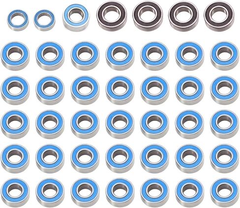 Compatible with Tamiya RC Car Upgrade Accessories Modification Parts Steel and Rubber 42pcs Sealed Bearing Kit RC Assortment in Kuwait