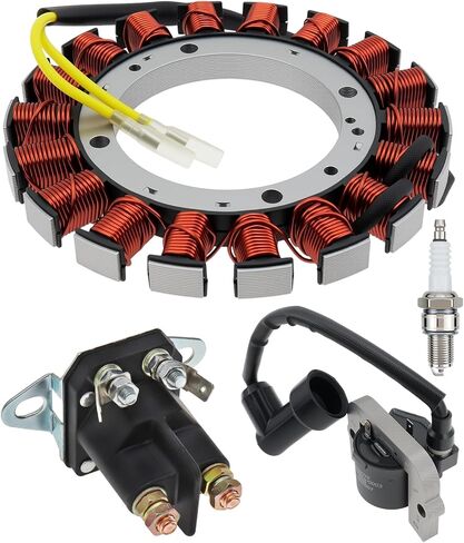 Alternator 136-7876 Stator Fit for Exmark Quest Radius E/S -Series Zero-Turn Mower Fit for Toro TimeCutter Models replace 127-9211 with Starter Solenoid and 136-7883 Ignition Coil Module in Saudi Arabia