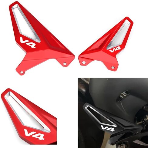 واقي قدم الدراجة النارية مناسب باستخدام الحاسب الآلي لـ Panigale V4 R 2023 2024 | بانيجال V4/س 2022-2024 | ستريت فايتر V4/S 2022-2024 | ملحقات واقي القدم لمسند القدمين V4 FootPegs BK in Kuwait