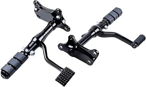 أوتاد قدم سوداء للتحكم للأمام من AstraDepot متوافقة مع Harley Davidson Sportster 883 1200 XLH XL 91-03 in Kuwait
