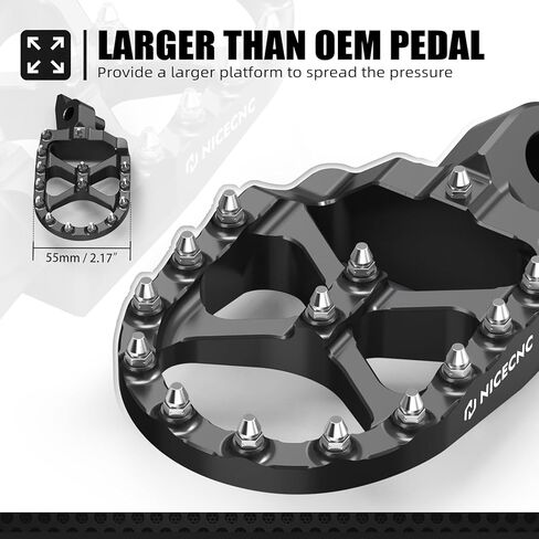 مسند للقدمين من NICECNC باللون الأسود متوافق مع Yamaha YZ 250 F 2024 YZ 450 F 2023-2024 YZ 450 FX 2024 WR 450 F 2024، بأكسيد بآلة CNC in Kuwait