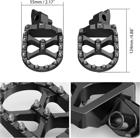 مسند للقدمين من NICECNC باللون الأسود متوافق مع Yamaha YZ 250 F 2024 YZ 450 F 2023-2024 YZ 450 FX 2024 WR 450 F 2024، بأكسيد بآلة CNC in Saudi Arabia