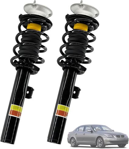 31316786519 2 قطعة ممتص الصدمات بدعامات أمامية مع كهربائي متوافق مع BMW E60 525xi 530xi 2006-2007، لسيارات BMW 528xi 535xi 2008، لسيارات BMW 528i 535i xDrive 2009-2010 AWD 4WD in Kuwait