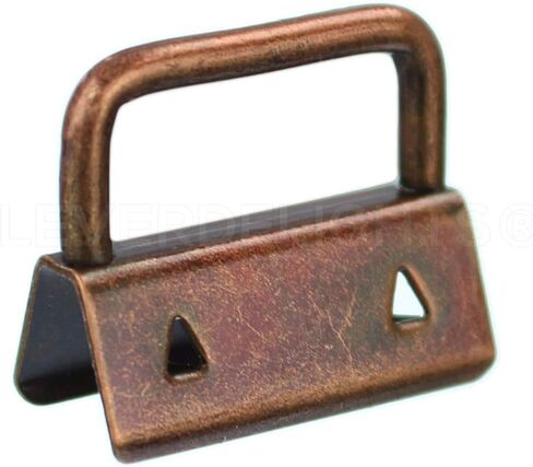 CleverDelights 1" Key Fob Hardware Set with Key Rings - Antique Copper Color - 1 Inch Lanyards Key Chains (100) in Kuwait