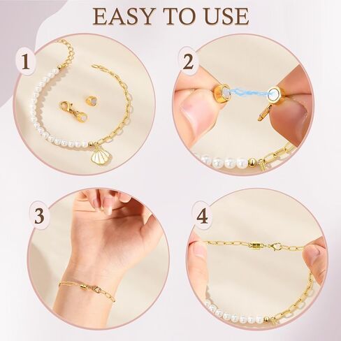 8 Pack Magnetic Necklace Clasps and Closures with Lobster Clasp, 18K Gold and Silver Plated Jewelry Clasps Converters, Suitable for Bracelet Necklaces Anklet Chains, Gold&Silver in Saudi Arabia