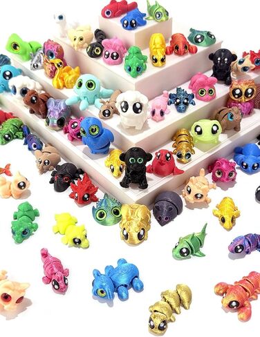 36 PCS 3D Printed Animal Mystery Pack Set,Articulated Figurines,Easter Gifts,Birthday Goodie Bag Stuffers,Classroom Rewards Party Favors for Kids in Kuwait