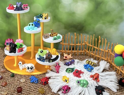 36 PCS 3D Printed Animal Mystery Pack Set,Articulated Figurines,Easter Gifts,Birthday Goodie Bag Stuffers,Classroom Rewards Party Favors for Kids in Kuwait