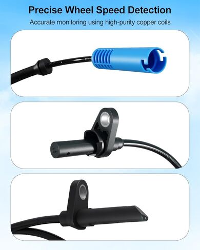 ABS Wheel Speed Sensor Fit for BMW 323i 325xi 328i xDrive 328xi 330xi 335i xDrive 2006-2012 Replace 34526764859 34526764858, 4pcs ABS Sensors in Kuwait
