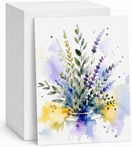 Fyess 80 Sheets Watercolor Paper 8.5x11 Inch, 110lb/230gsm Cold Press Watercolor Paper Bulk, Thick Acid-Free White Art Paper for Watercolor, Acrylic, Gouache, Drawing & Sketching in Saudi Arabia