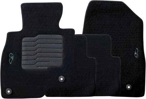 ecoMats Carpet Floor Mats for 2014 to 2021 Mazda 6 with Non-Slip Driver Heel Pad and Safety Locks, Front and Rear, Black in Kuwait