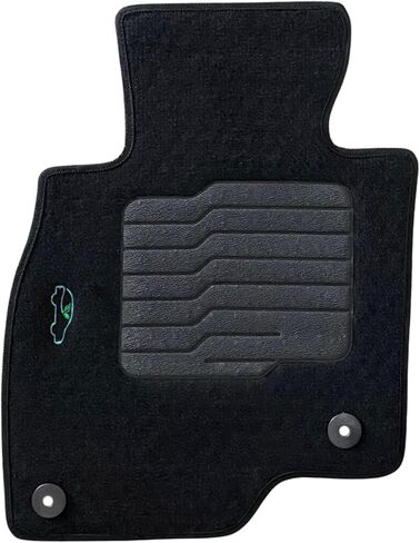 ecoMats Carpet Floor Mats for 2014 to 2021 Mazda 6 with Non-Slip Driver Heel Pad and Safety Locks, Front and Rear, Black in Kuwait