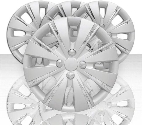 Set of 4 Silver 8 Split Spoke 15" Wheel Covers for Toyota Yaris 2012-2014 in Saudi Arabia