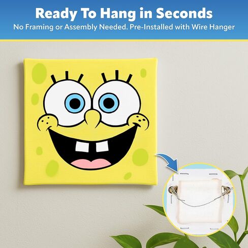 مجموعة AQUARIUS Spongebob Squarepants Face Micro Art بالأرقام، (3.5 × 3.5 بوصة) طلاء حسب الأرقام، مجموعة طلاء أكريليك، فرش، بضائع سبونج بوب الرسمية in Kuwait