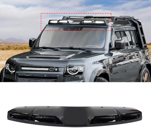 شريط إضاءة علوي على السطح مع 4 مصابيح LED DRL متوافقة مع الملحقات الخارجية 2020-2025 Land Rover Defender 90 110 130 باللون الأسود اللامع in Kuwait