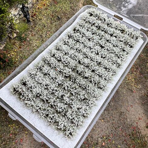 Miniature Flower Clusters for Model Railway Diorama, 104 Plants per Box, Multi-Color Scenery Decoration, Train Layout Landscape Accessories (White3) in Saudi Arabia
