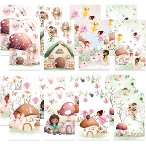 24 Pcs Mini Fairy Notepads Forest Wing Angel Small Notepads Tie Dye Spiral Pocket Notebook Fun Coil Mini Notepad Woodland Birthday Party Supplies 8 Styles in Kuwait