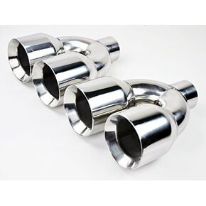 Dual 4.0" Quad Staggered Stainless Steel Exhaust Tips for Dodge Challenger 2008-2023 in Saudi Arabia