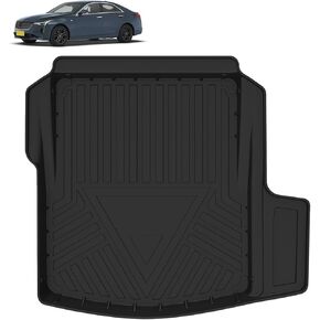 Elsetyler Custom Fit for Cargo Liner 2020-2026 Cadillac CT4 - Black TPE All Weather Heavy Duty Waterproof Rear Cargo Tray Trunk Floor Mat Protector in Saudi Arabia