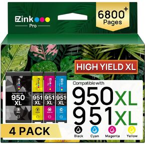 خراطيش حبر 950XL 951XL متوافقة مع خراطيش الحبر HP 950 951 Combo Pack خراطيش حبر 951XL لطابعات HP مع HP OfficeJet Pro 8600 8610 8620 8630 8640 8660 251DW 276DW عالية الإنتاجية 4 عبوات in Kuwait