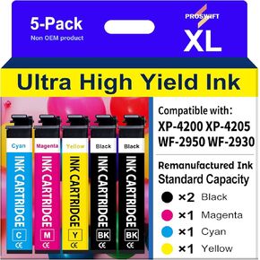 Remanufactured Ink Cartridge Replacement for EPSON 232 232XL Ink Cartridges Combo Pack Compatible with XP-4200 WF-2950 XP-4205 WF-2930 Printer Ink Cartridges (2 Black, Yellow, Magenta, Cyan) in Saudi Arabia