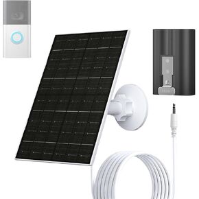 FUTURENZEN 7W Solar Panel Kit with 2600mAh Battery for Ring Video Doorbell 2/3/3 Plus/4, 16.4ft Cable, IP65 Waterproof, 360° Adjustable Mount in Saudi Arabia