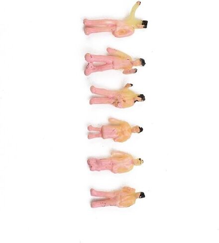Miniature Painted Figures 1:200 Scale 100PCS Standing Seated People for Model Train Layouts Diorama Scenery Building ABS Plastic Multicolor Random Pack in Saudi Arabia