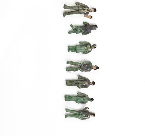 Miniature Painted Figures 1:200 Scale 100PCS Standing Seated People for Model Train Layouts Diorama Scenery Building ABS Plastic Multicolor Random Pack in Saudi Arabia