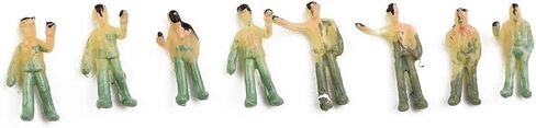 Miniature Painted Figures 1:200 Scale 100PCS Standing Seated People for Model Train Layouts Diorama Scenery Building ABS Plastic Multicolor Random Pack in Saudi Arabia