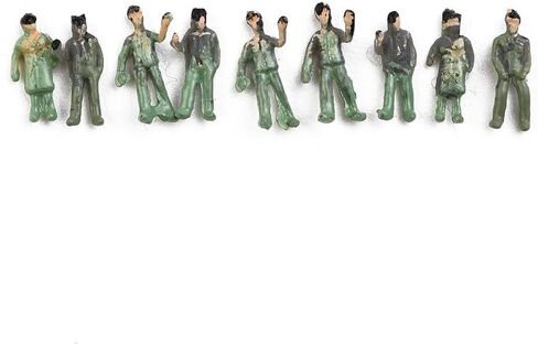 Miniature Painted Figures 1:200 Scale 100PCS Standing Seated People for Model Train Layouts Diorama Scenery Building ABS Plastic Multicolor Random Pack in Saudi Arabia