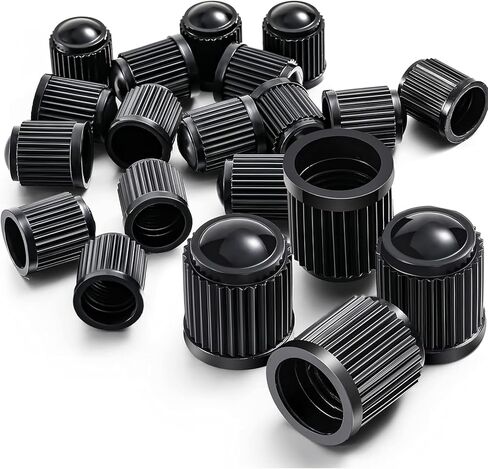100 Pcs Black Tire Valve Stem Caps, Universal Dust-Proof Plastic Tire Caps for Cars, Trucks, SUVs, Bicycles, Bikes and Motorcycles in Saudi Arabia