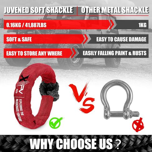 XPV AUTO Soft Shackle 1/2' X 23 Inch 50000LBS Recovery Ring for ATV UTV SUV Off Road Towing Recovery in Saudi Arabia