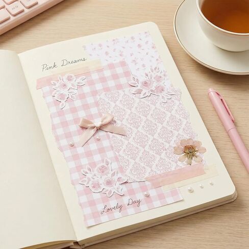 24 Sheets Pink Bow Pattern Paper - 12 x 12In, Double-Sided Scrapbook Specialty Paper Coquette Ribbon and Floral Preppy Pink Decorative Craft for Card Making Photo Album Journal DIY Craft in Saudi Arabia