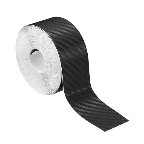 PATIKIL 1.2" x 32.8ft Black Carbon Fiber Air-Release Adhesive Vinyl Tape Roll, 3D Universal Anti-Scratches Vehicle Protection Vinyl Wrap Film for Car Trucks RVs SUV in Kuwait