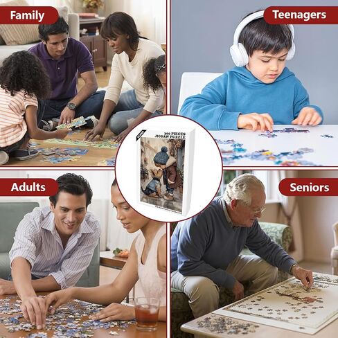 Great Jigsaw Puzzles for Adults 300 Pieces Little Boy Kissing Puppy Puzzles for Adults Toys Gift Family Decoration Kids Puzzle in Kuwait