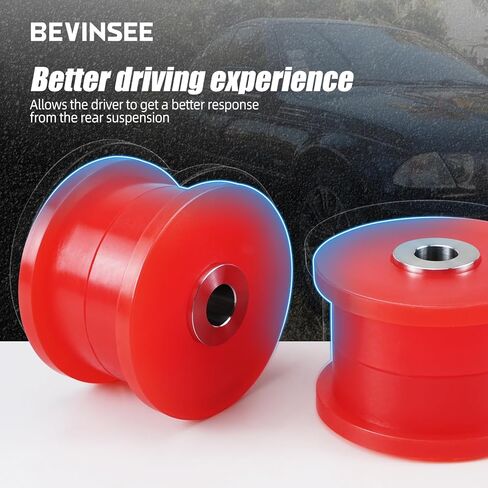 Bevinsee 80A Rear Trailing Arm Bushings Set Polyurethane Compatible with E46 E36 E83 X3 323i 325i 328i 330i 330xi 330Ci 328Ci 325xi 318i, Replaced 33326770786, 33321097009, 33321137806 in Kuwait