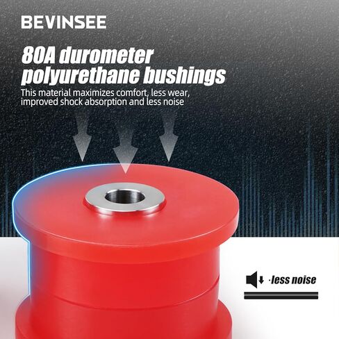 Bevinsee 80A Rear Trailing Arm Bushings Set Polyurethane Compatible with E46 E36 E83 X3 323i 325i 328i 330i 330xi 330Ci 328Ci 325xi 318i, Replaced 33326770786, 33321097009, 33321137806 in Kuwait